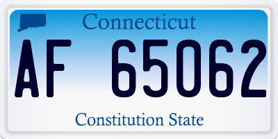 CT license plate AF65062