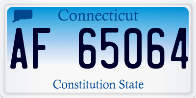 CT license plate AF65064