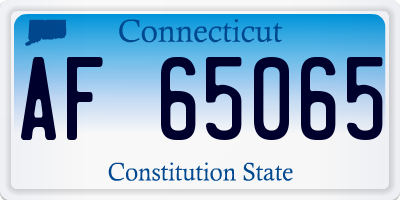 CT license plate AF65065