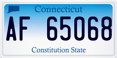 CT license plate AF65068