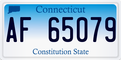 CT license plate AF65079