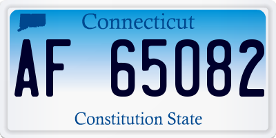 CT license plate AF65082