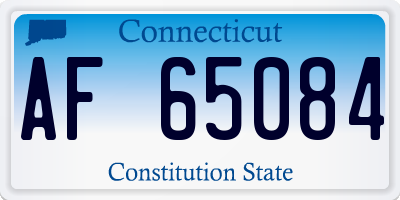 CT license plate AF65084