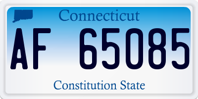 CT license plate AF65085