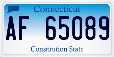 CT license plate AF65089