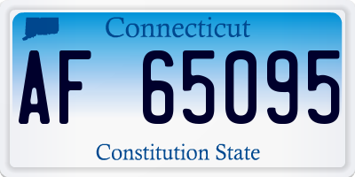 CT license plate AF65095