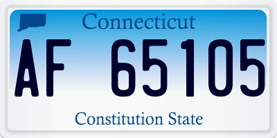 CT license plate AF65105
