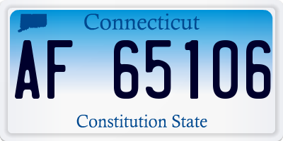 CT license plate AF65106