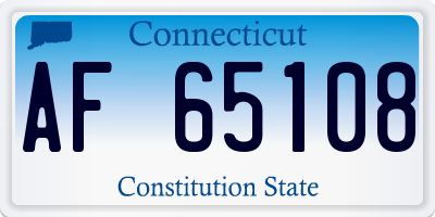 CT license plate AF65108