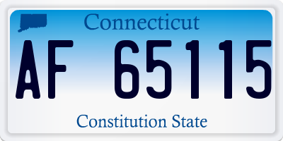 CT license plate AF65115