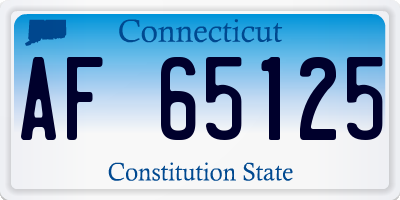 CT license plate AF65125