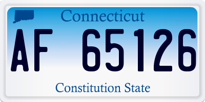 CT license plate AF65126