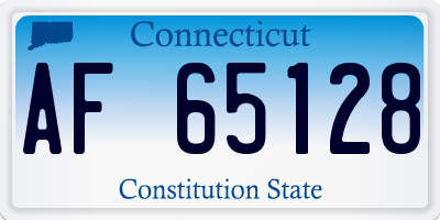 CT license plate AF65128