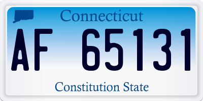 CT license plate AF65131