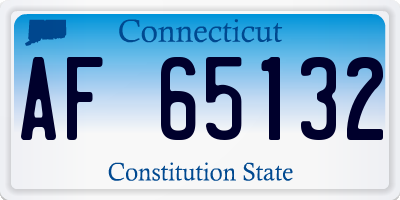 CT license plate AF65132