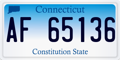 CT license plate AF65136