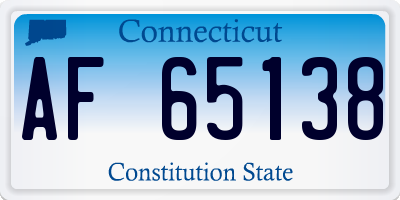 CT license plate AF65138