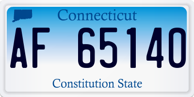 CT license plate AF65140