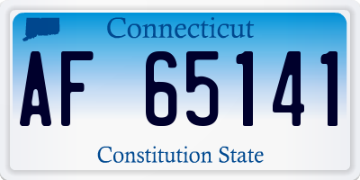 CT license plate AF65141