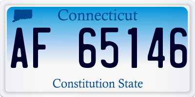CT license plate AF65146