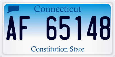 CT license plate AF65148