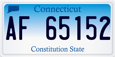 CT license plate AF65152