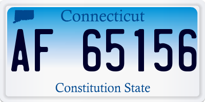 CT license plate AF65156