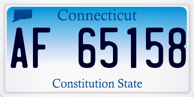 CT license plate AF65158