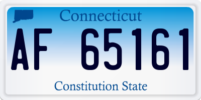 CT license plate AF65161