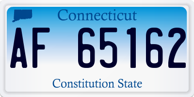 CT license plate AF65162