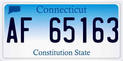 CT license plate AF65163