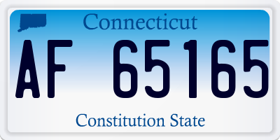 CT license plate AF65165