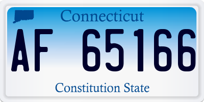 CT license plate AF65166
