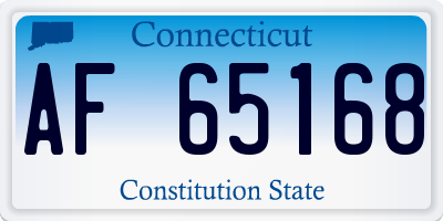 CT license plate AF65168