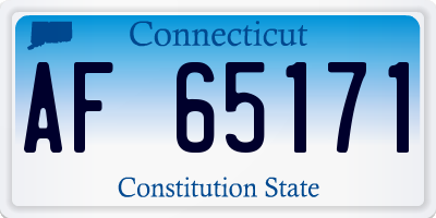 CT license plate AF65171