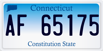 CT license plate AF65175