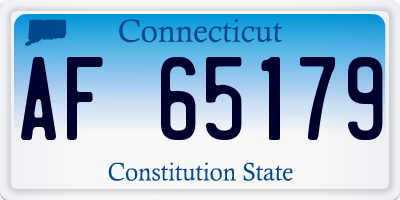 CT license plate AF65179