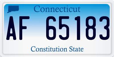 CT license plate AF65183