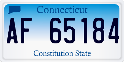 CT license plate AF65184