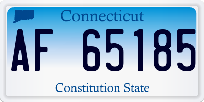 CT license plate AF65185