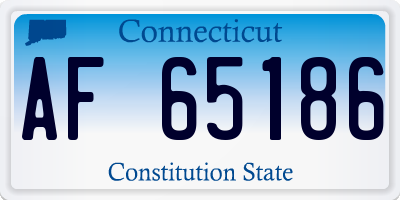CT license plate AF65186