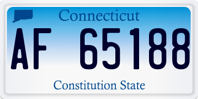 CT license plate AF65188
