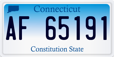 CT license plate AF65191