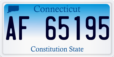 CT license plate AF65195