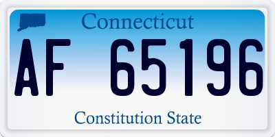 CT license plate AF65196