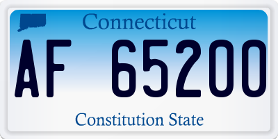 CT license plate AF65200