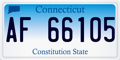 CT license plate AF66105