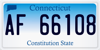 CT license plate AF66108