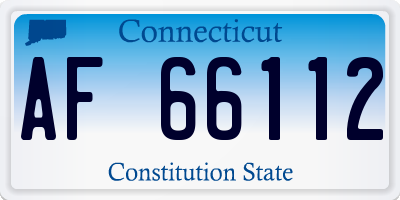 CT license plate AF66112