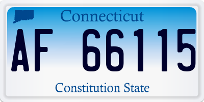 CT license plate AF66115